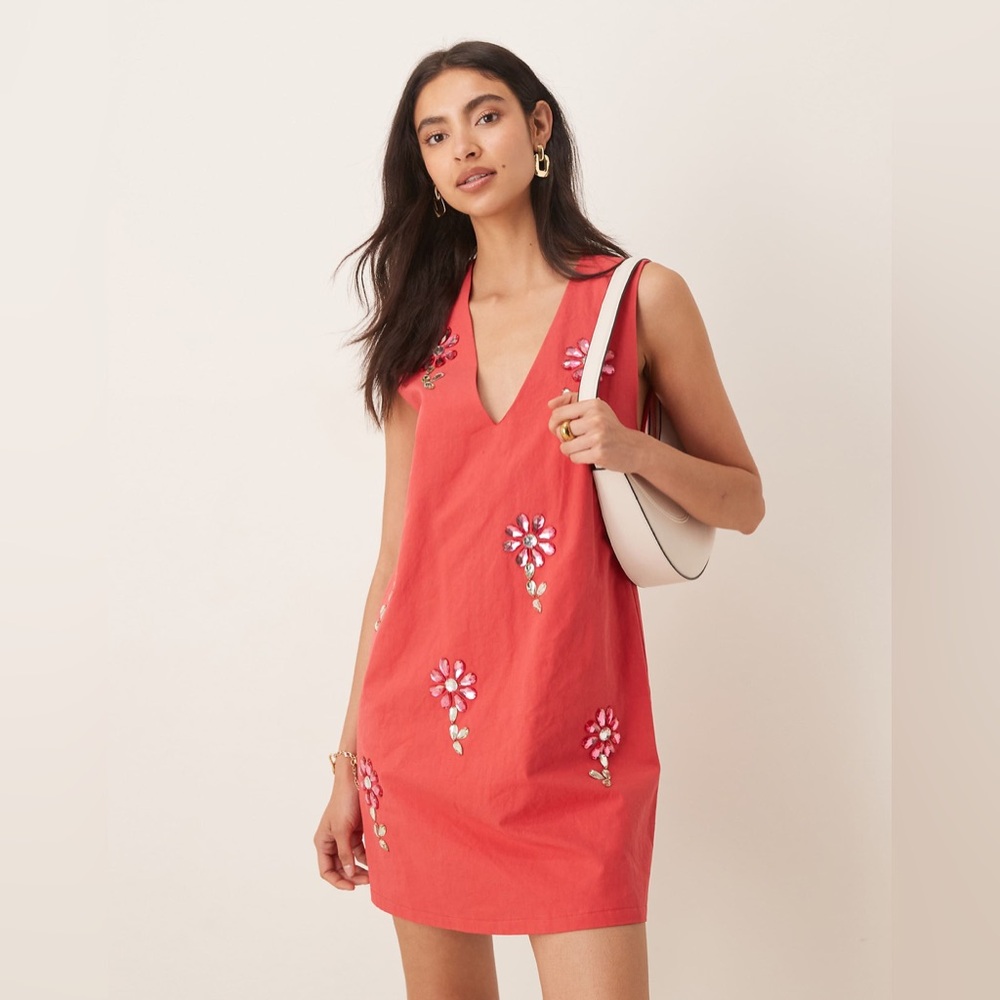 NWT Sister Jane Field Gem mini dress in red